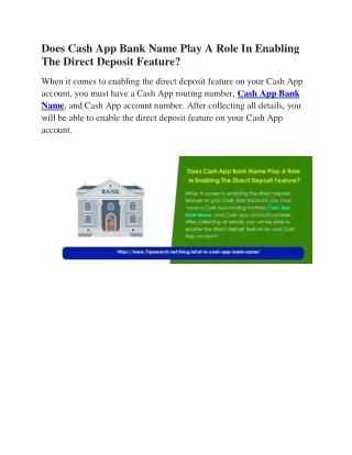 does cash app bank name play a role in enabling
