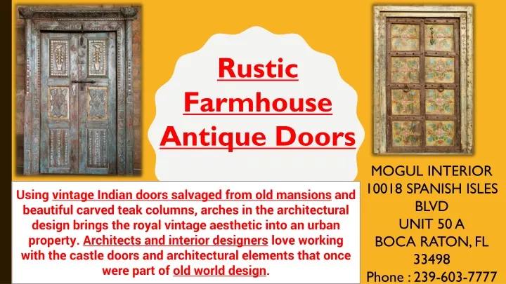 rustic farmhouse antique doors