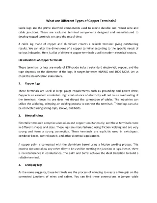 What are Different Types of Copper Terminals.docx