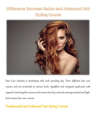 hair care industry is developing with each
