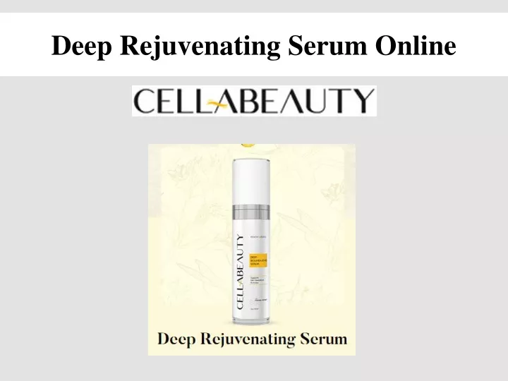deep rejuvenating serum online