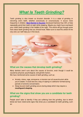 what is teeth grinding
