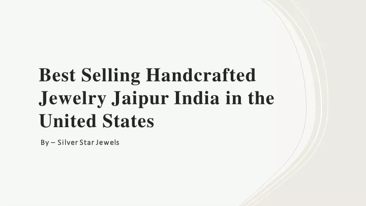 best selling handcrafted jewelry jaipur india