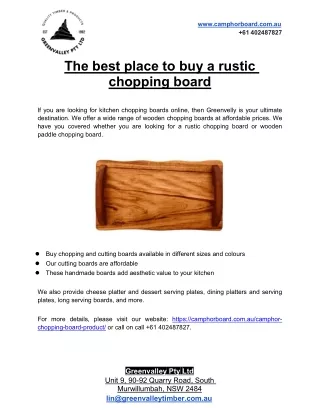 The best place to buy a rustic chopping board
