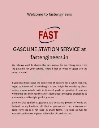 gasoline station services, Petroleum Storage