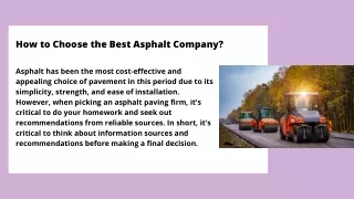 How to Choose the Best Asphalt Company?
