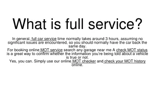 what is full service