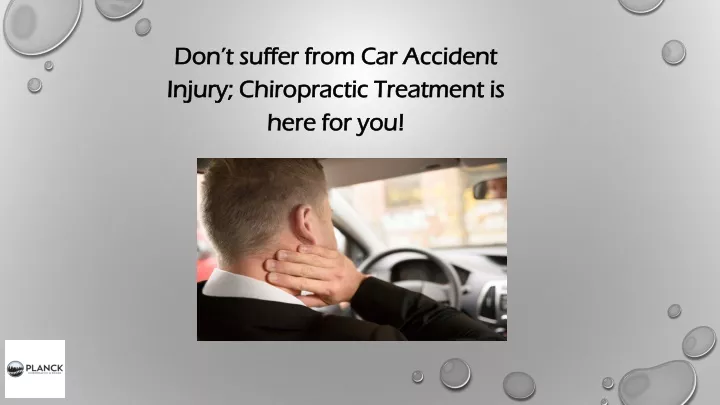 don t suffer from car accident injury