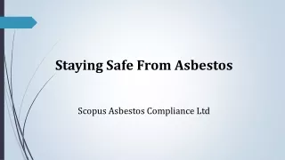 Staying Safe From Asbestos