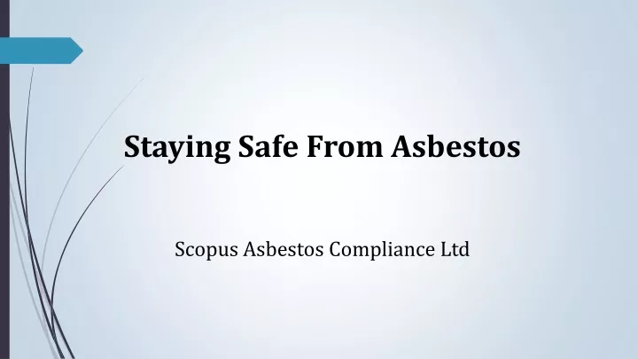 staying safe from asbestos