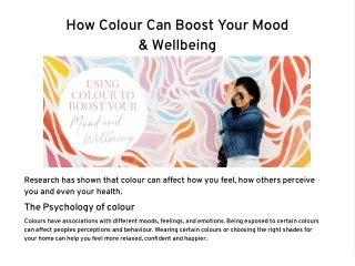 How Colour Can Boost Your Mood & Wellbeing