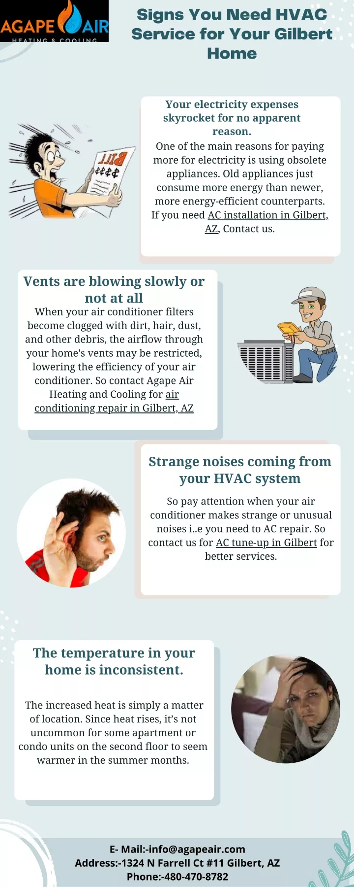 signs you need hvac service for your gilbert home