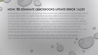 how to eliminate quickbooks update error 1625