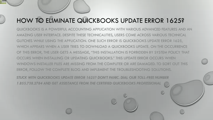 how to eliminate quickbooks update error 1625