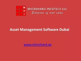 Asset Management Software Dubai