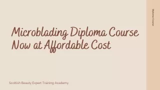Microblading Diploma Course Now at Affordable Cost