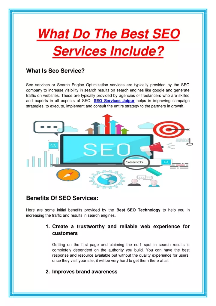 what do the best seo services include