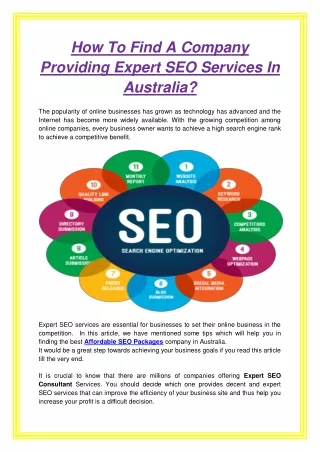 how to find a company providing expert