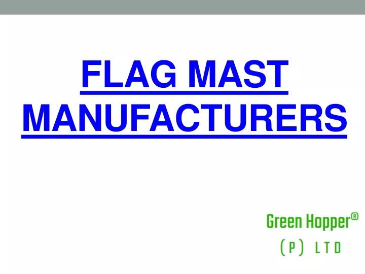 flag mast manufacturers