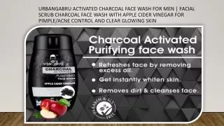 UrbanGabru Activated Charcoal Face Wash for Men|Facial Scrub Charcoal Face Wash|