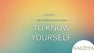Take Journey to know yourself