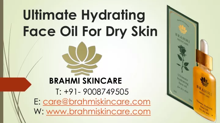 ultimate hydrating face oil for dry skin