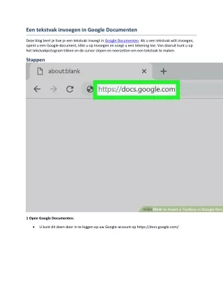 een tekstvak invoegen in google documenten