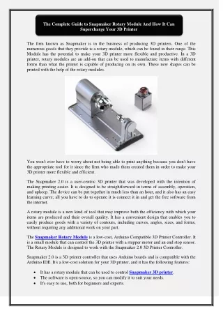 the complete guide to snapmaker rotary module