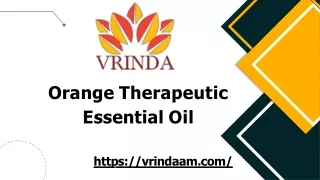 Orange Therapeutic Essential Oil