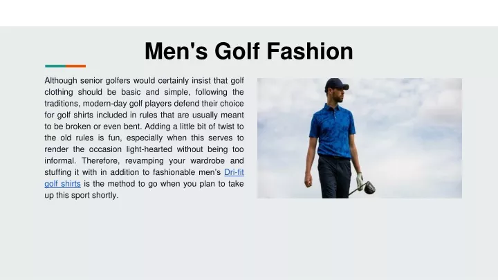 men s golf fashion