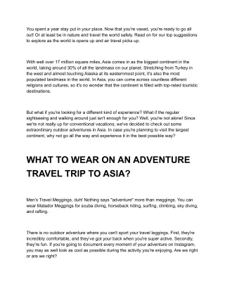 WHAT TO WEAR ON AN ADVENTURE TRAVEL TRIP TO ASIA_