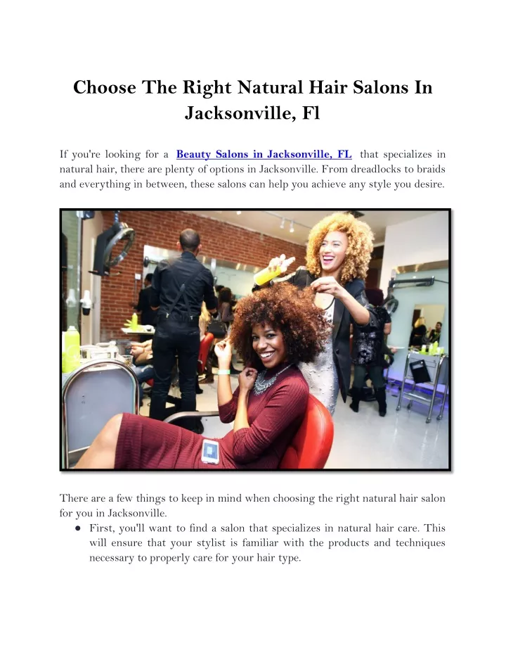 choose the right natural hair salons