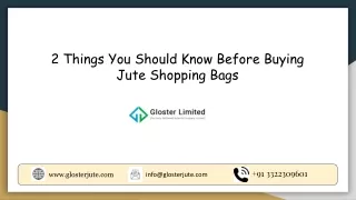 2 Things You Should Know Before Buying Jute Shopping Bags