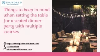 How to set up your table for the best dining experience in Houston