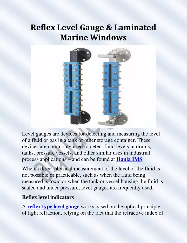reflex level gauge laminated marine windows