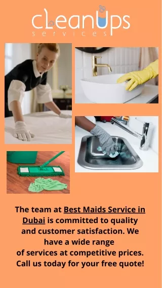 Best Maids Service in Dubai
