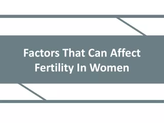 Infertility In Women | Portland Women’s Health