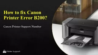How to fix Canon Printer Error B200- Canon Printer Support Number- (817) 587-2067
