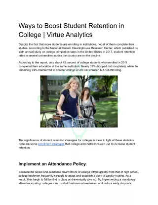 ways to boost student retention in college virtue
