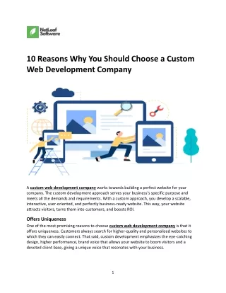 10 reasons why you should choose a custom