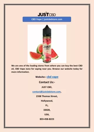 CBD Vape | justcbdstore.com