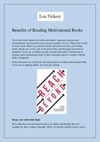 Benefits of Reading Motivational Books