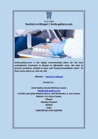 dentists in bhopal smile gallery com