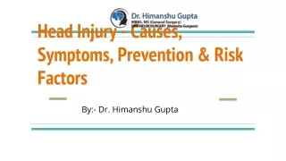 head injury causes symptoms prevention risk factors