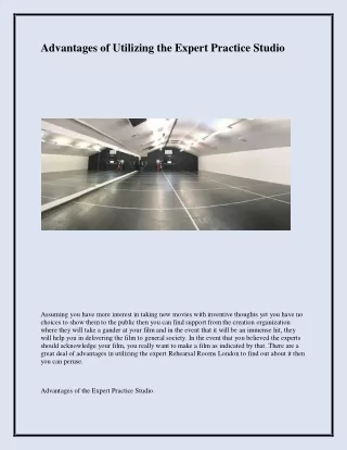 advantages of utilizing the expert practice studio