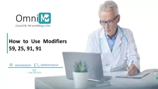 How to Use Modifiers 59, 25, 91, 91