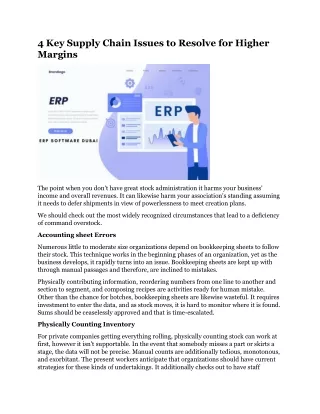 4 key supply chain issues to resolve for higher