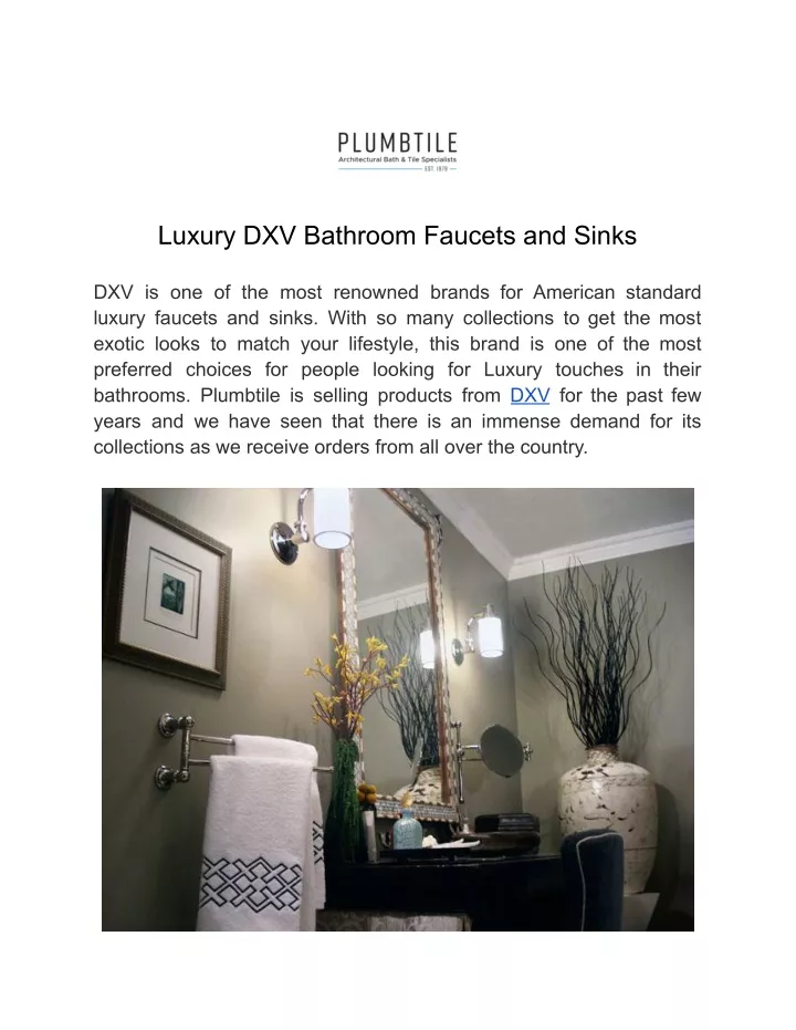 luxury dxv bathroom faucets and sinks