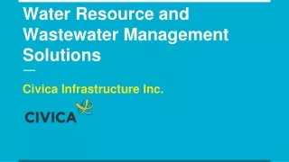 water resource and wastewater management solutions