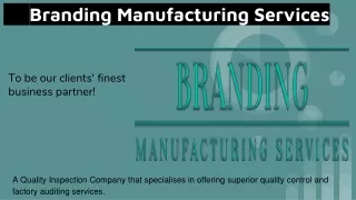 branding manufacturing services